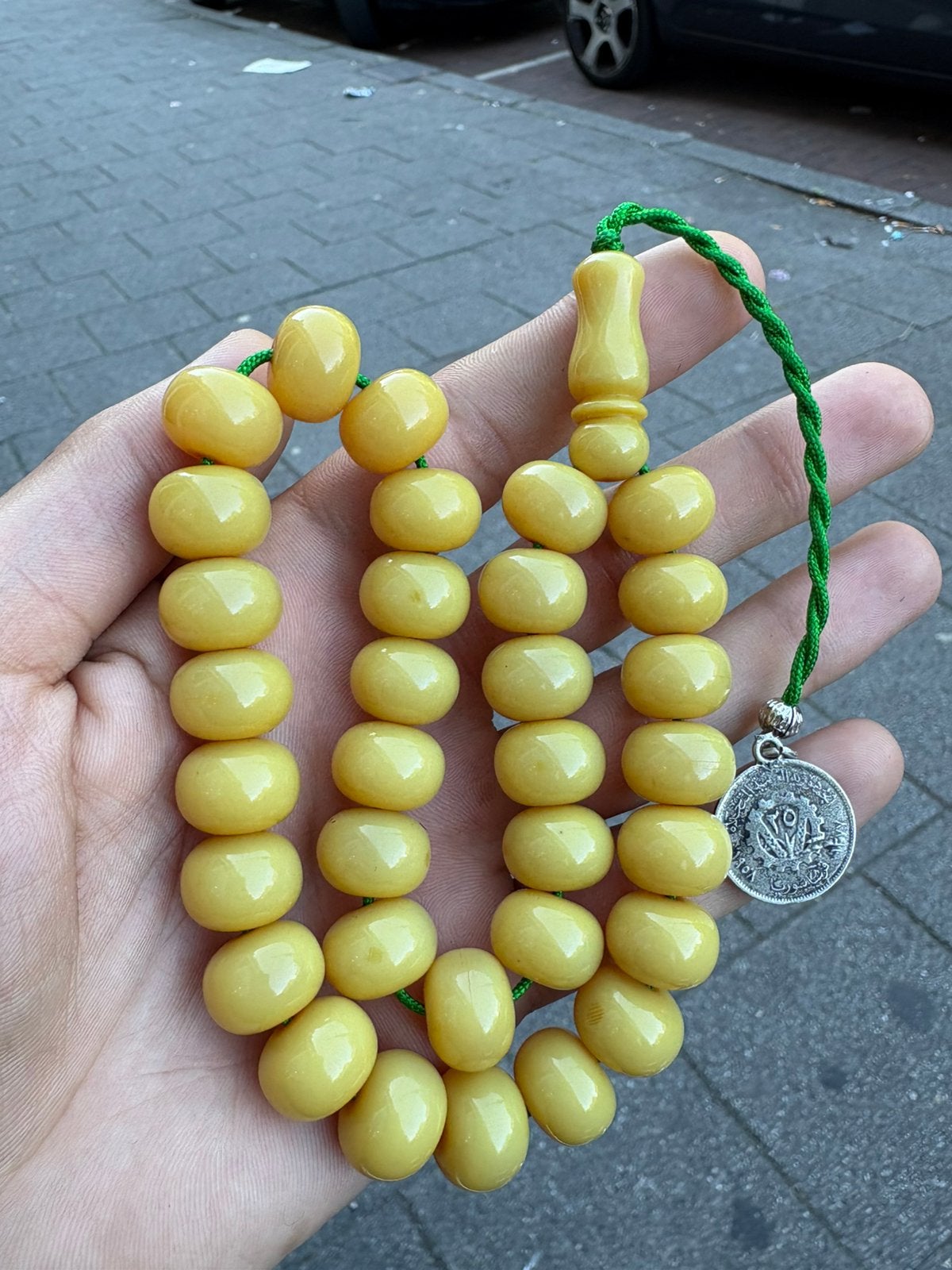 Antiek bakeliet (catalin-sandlos)Tesbih, Hobby en Vrije tijd, Kralen en Sieraden maken, Ophalen of Verzenden, Zo goed als nieuw