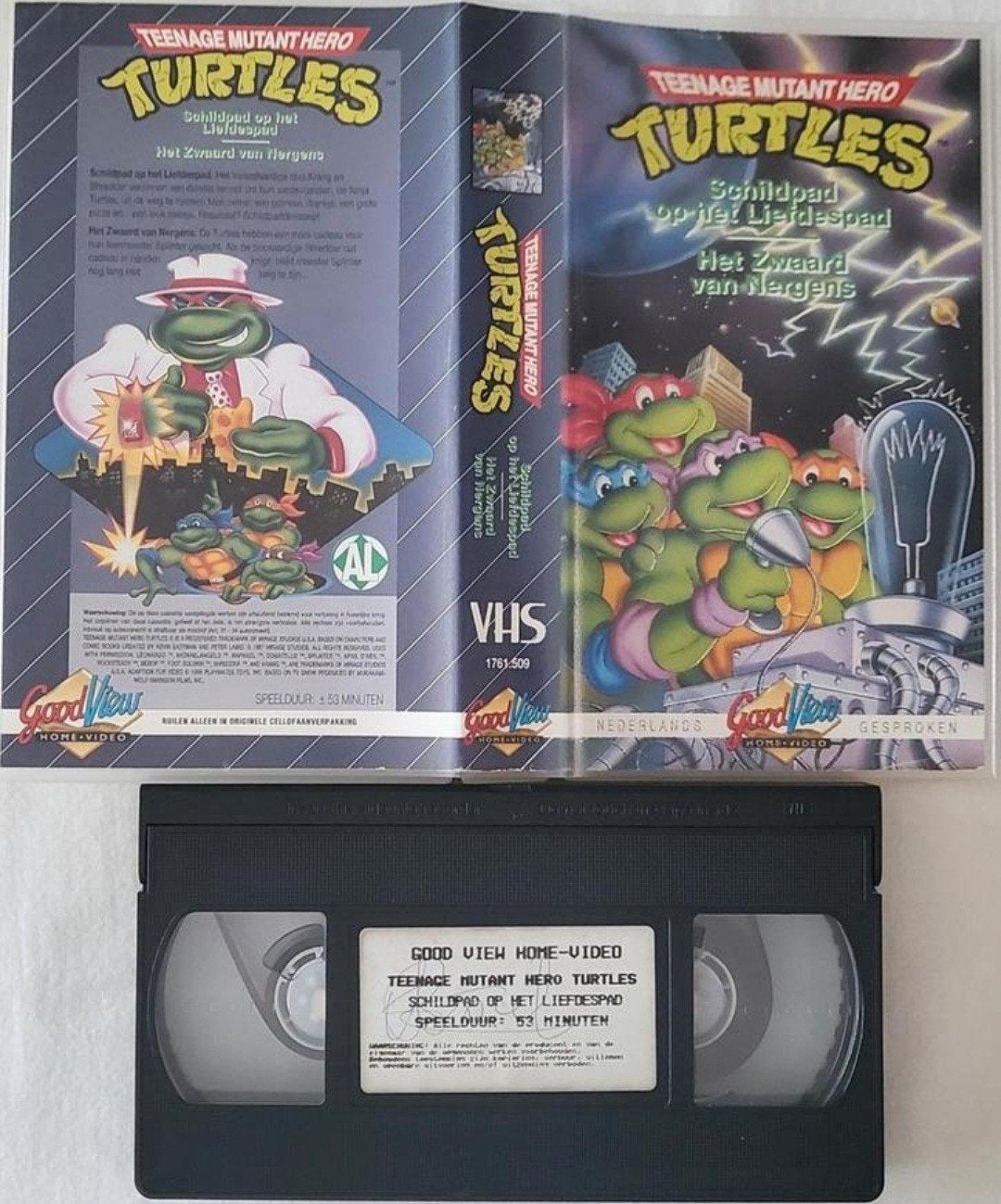 Teenage Mutant Hero Turtles Schildpad Op Liefdespad VHS, Cd's en Dvd's, VHS | Kinderen en Jeugd, Alle leeftijden, Ophalen of Verzenden