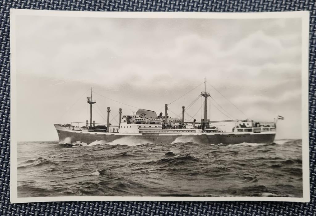 Ansichtkaart M.S. 'PRINS WILLEM VAN ORANJE' Oranje Lijn N.V., Verzamelen, Scheepvaart, Ophalen of Verzenden, Gebruikt, Motorboot
