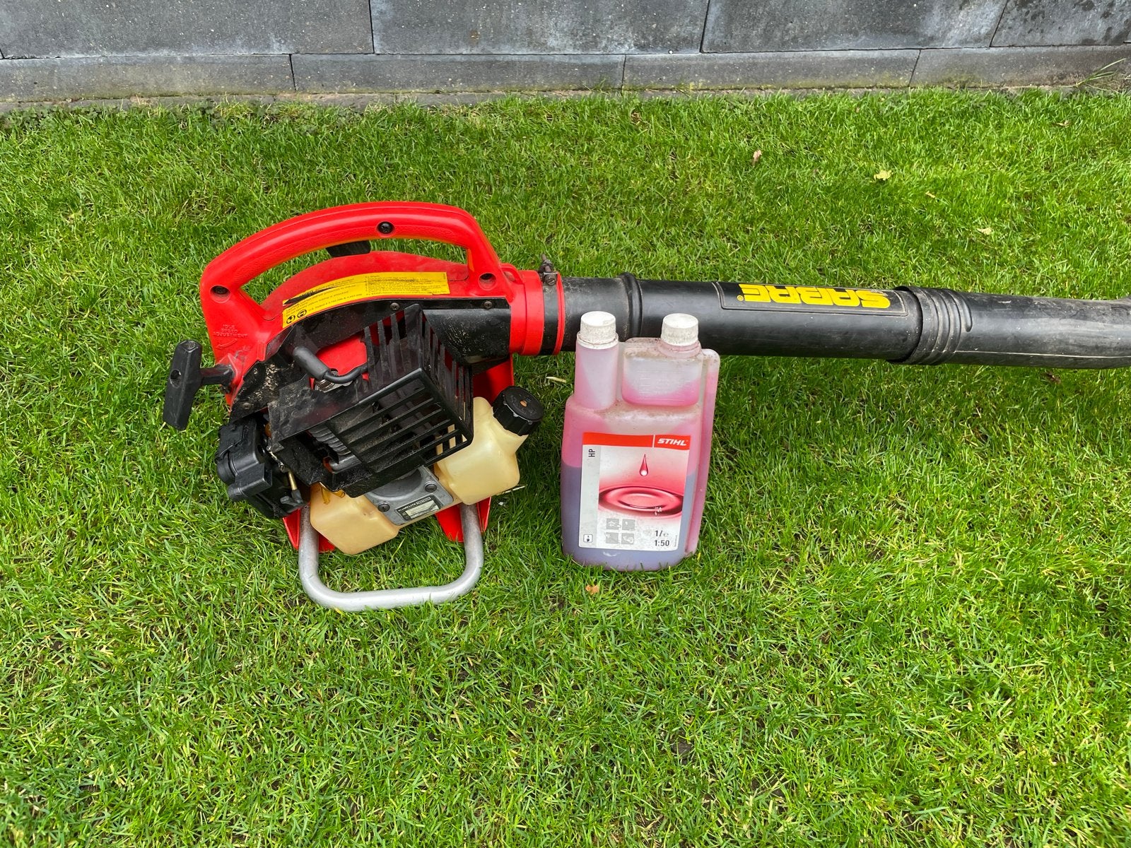 Homelite HB-180 Bladblazer inc. 2takt olie, Tuin en Terras, Ophalen, Gebruikt, Benzine, Handgedragen