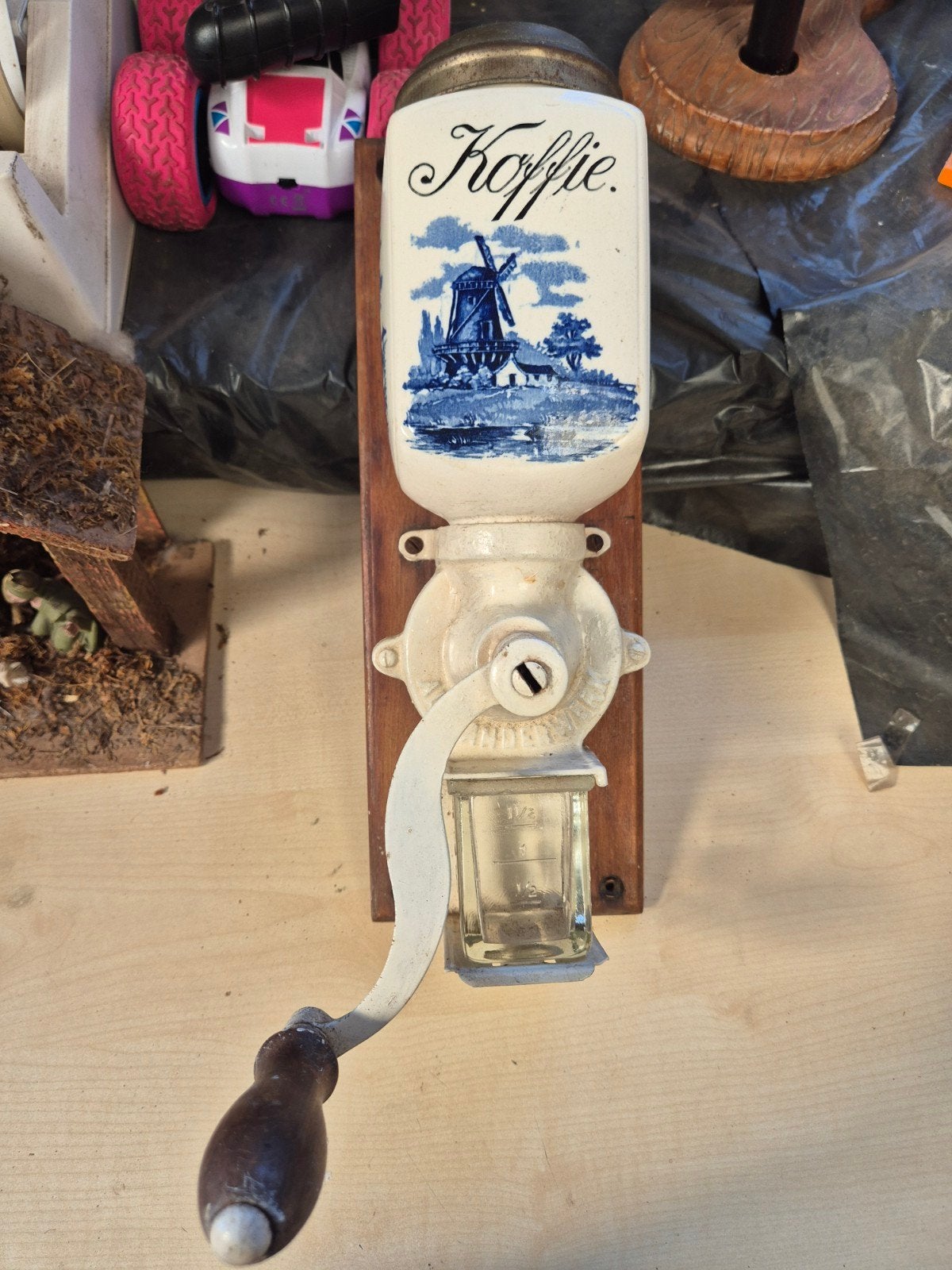 Vintage wandkoffiemolen - decoratief object, Ophalen of Verzenden