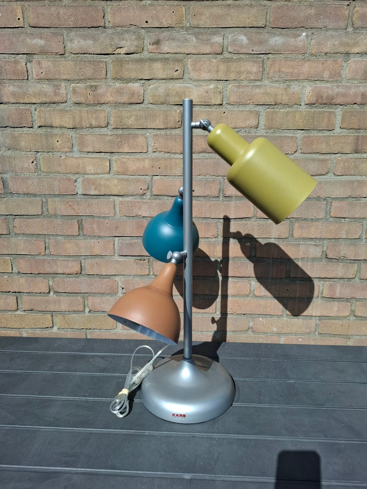 Kare design tafellamp 3 spots vintage, Ophalen of Verzenden, Kare, Design