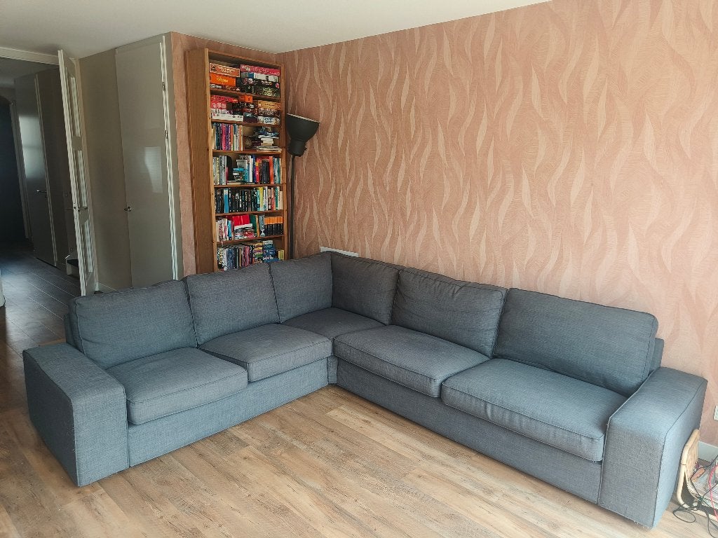 Hoekbank ikea kivik, Huis en Inrichting, Ophalen, Grijze hoekbank, 250 tot 300 cm, Gebruikt