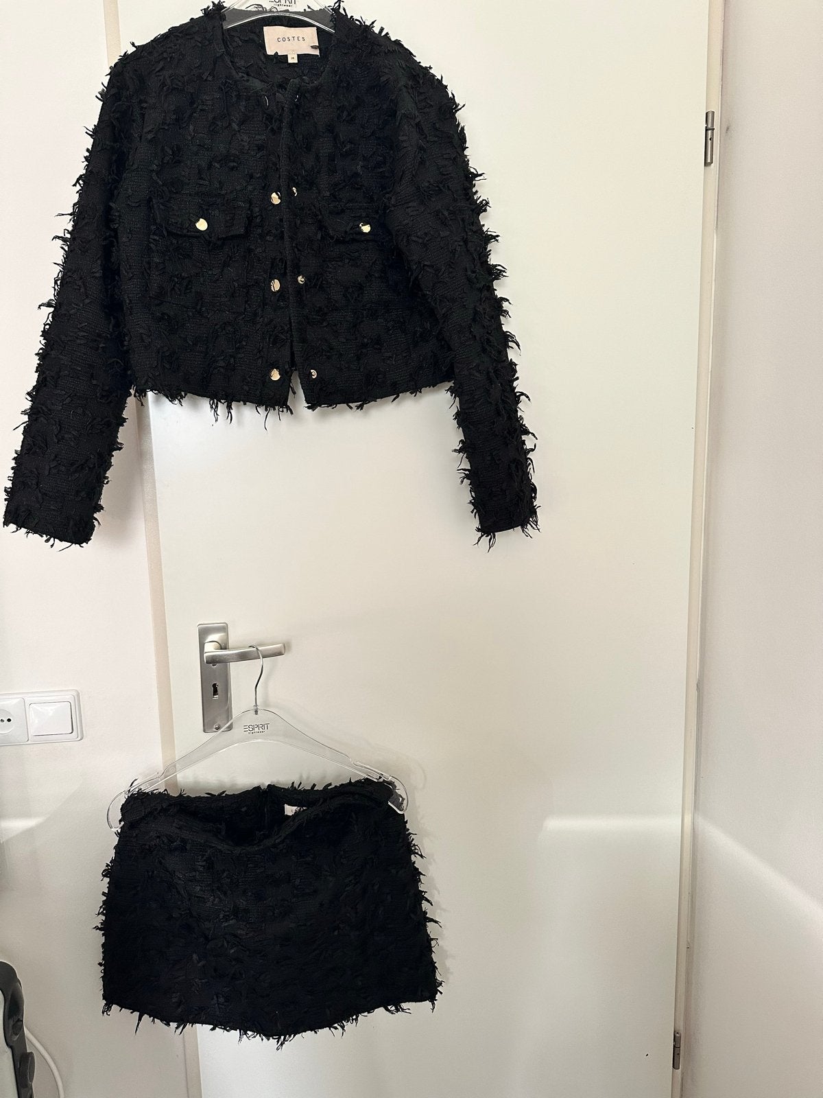 Costes jasje en rok set - Zwart, maat M/L, Ophalen of Verzenden, Gedragen, Maat 38/40 (M), Zwart
