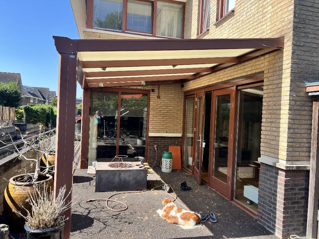 Aluminium overkapping 4,30x3 meter, Ophalen, Gebruikt, Veranda