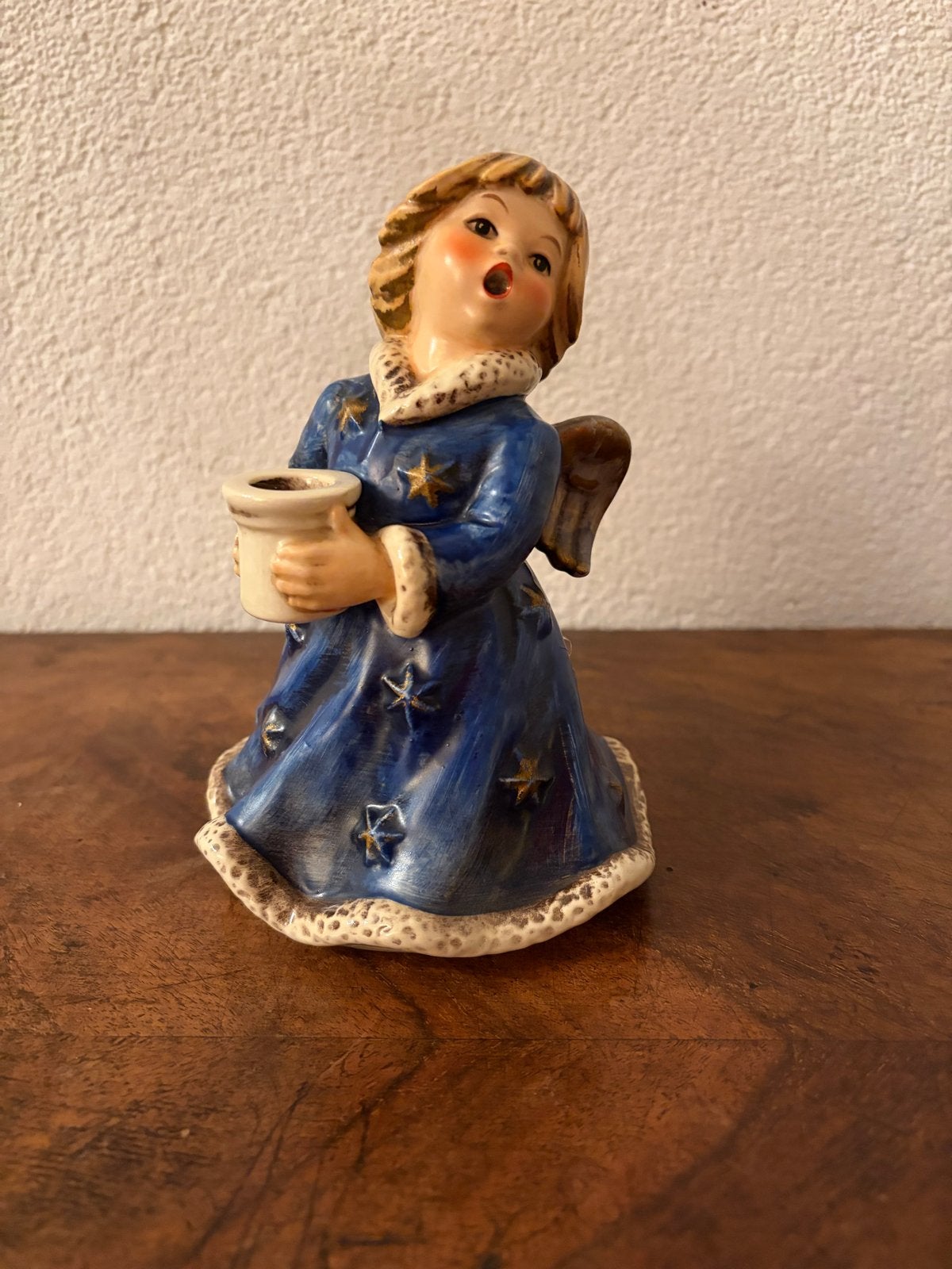 Vintage Goebel Engel beeldje met kandelaar, Antiek en Kunst, Ophalen of Verzenden