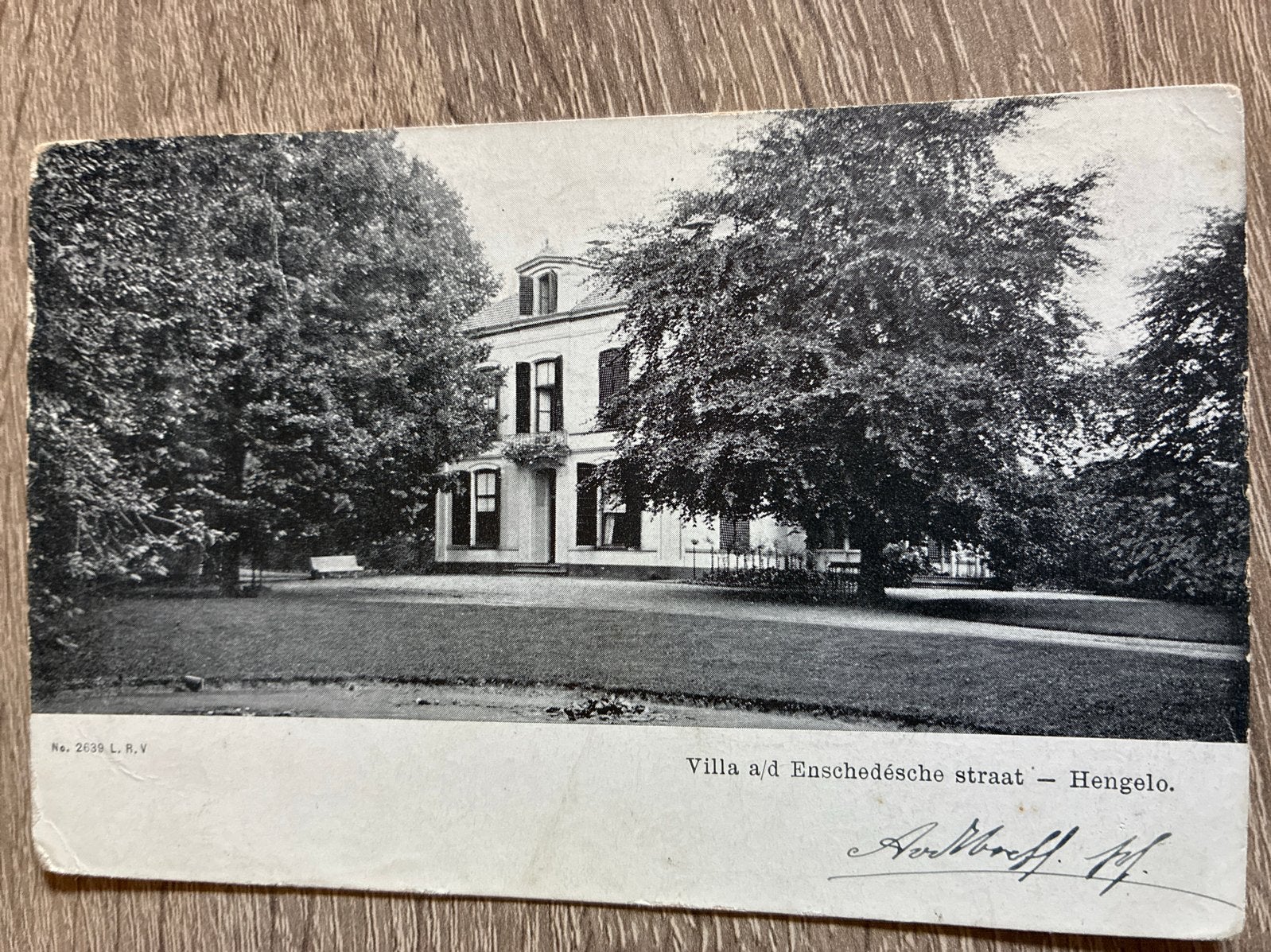 Oude briefkaart Villa Enschedeesche straat - Hengelo, Ophalen of Verzenden, Voor 1920, Gelopen, Overijssel