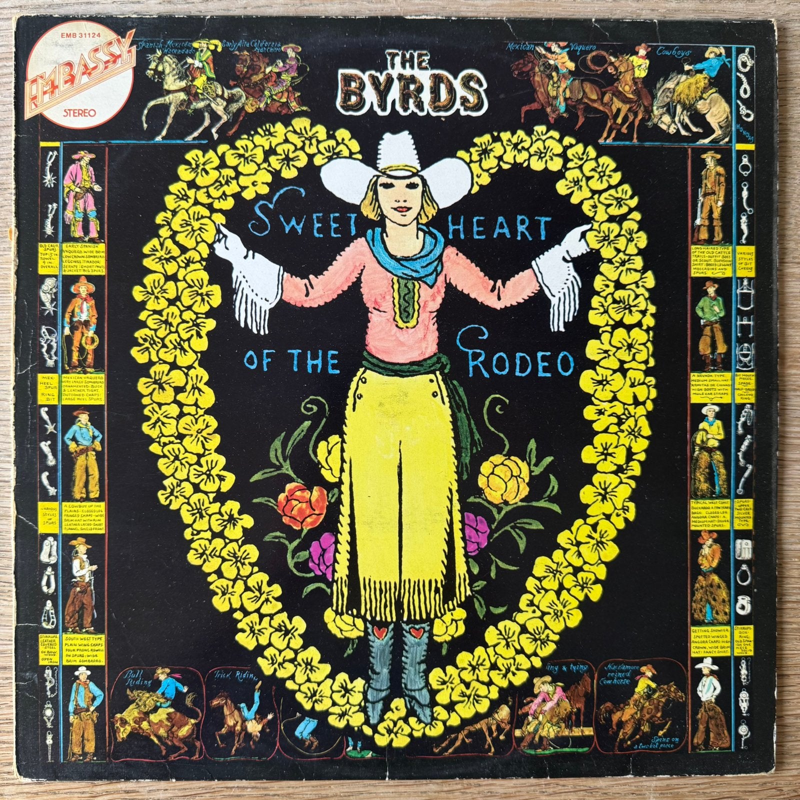 The Byrds Sweetheart Of The Rodeo LP Vinyl UK Country Rock, Gebruikt, Fotohoes, Overige genres, Ophalen of Verzenden