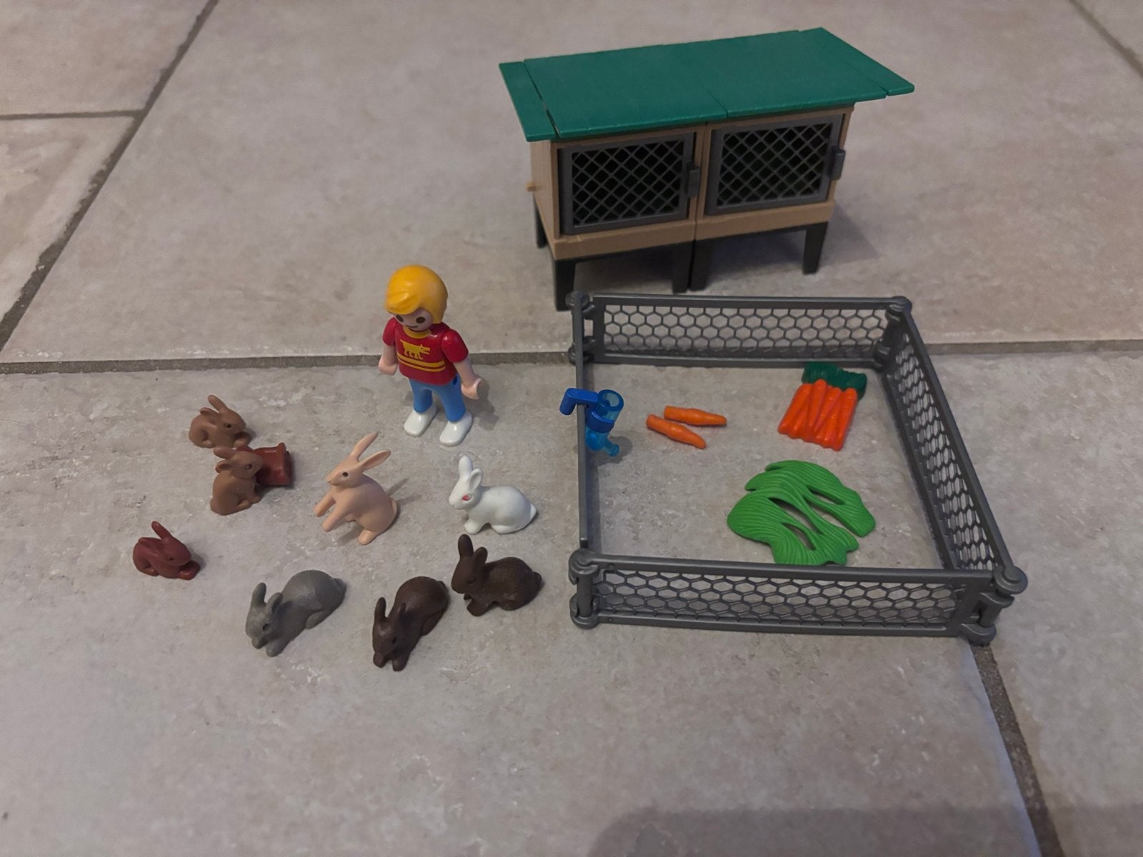 Playmobil 6140 Konijnenhok met konijnen, Kinderen en Baby's, Complete set, Overige typen, Ophalen of Verzenden, Zo goed als nieuw