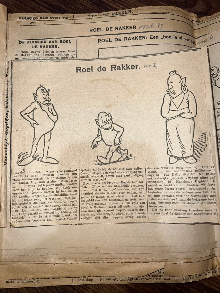 Reeks originele krantenstrips Roel de Rakker (1921) Haarlems, Eén stripboek, Ophalen of Verzenden, Zo goed als nieuw
