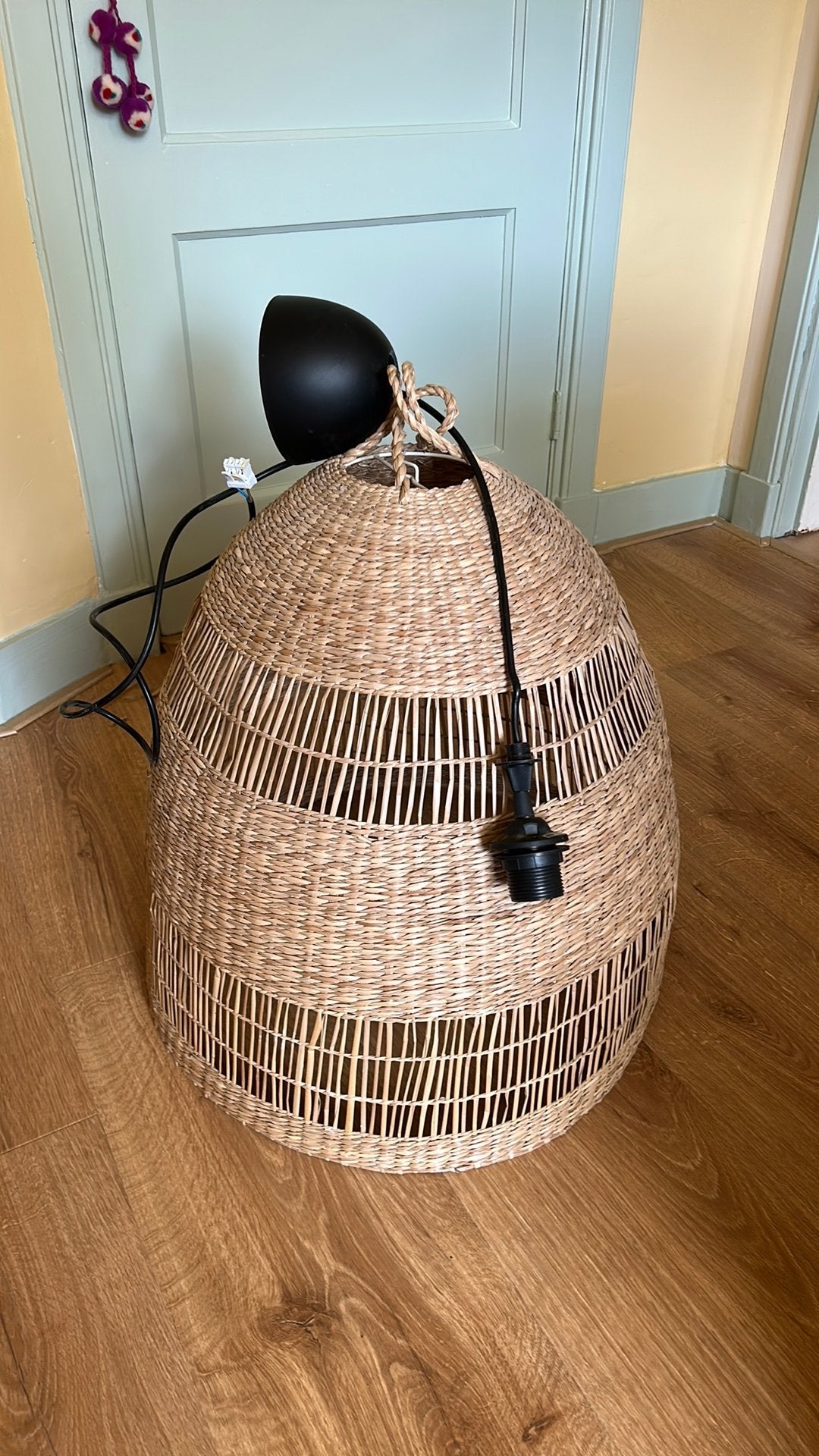 Torared/Havsdjup lamp zeegras Ikea, Huis en Inrichting, Ophalen, Zo goed als nieuw