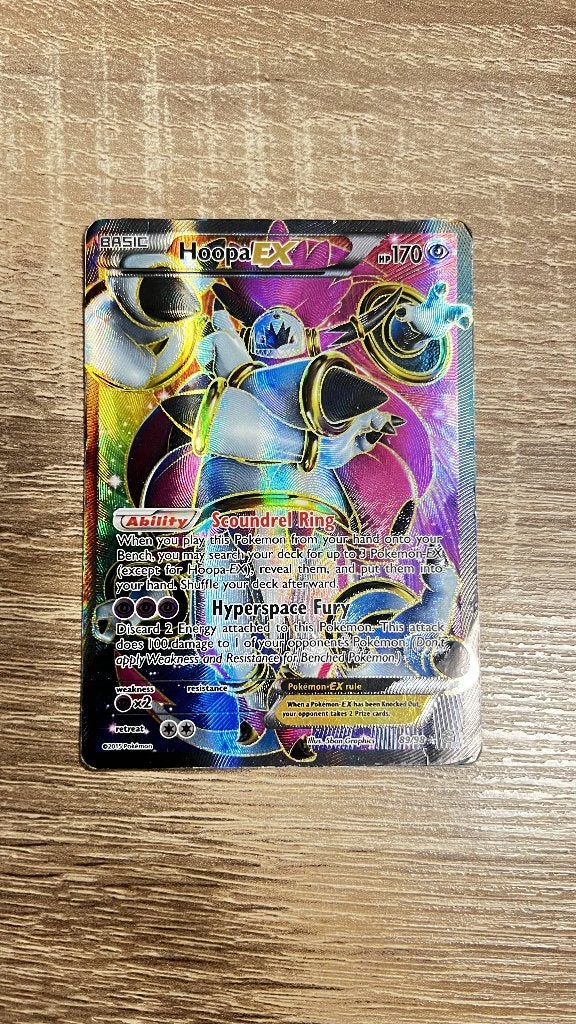 Hoopa-EX 89/98 Full Art, XY Ancient Origins, Ophalen of Verzenden, Gebruikt, Losse kaart, Foil