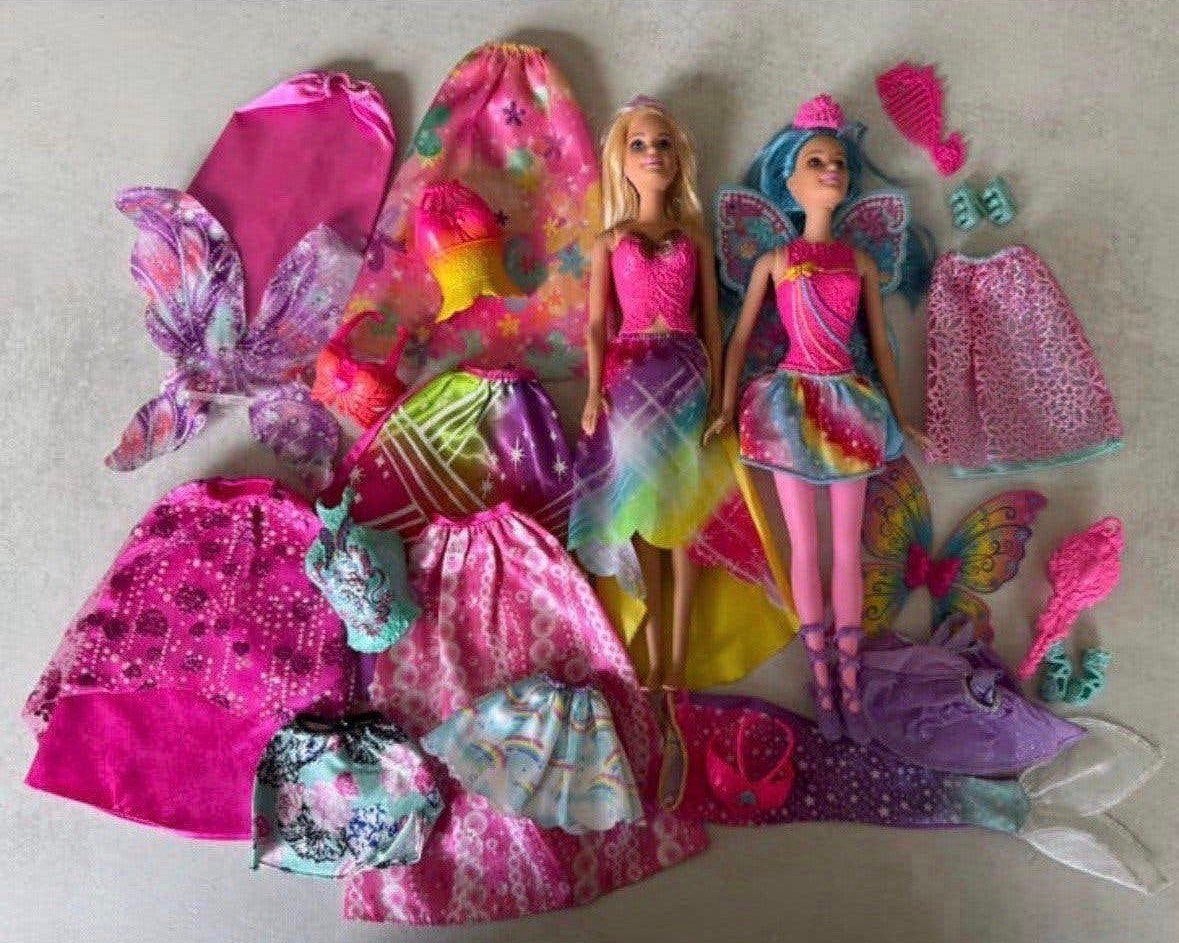 Barbie fee prinses set met vele extras, Verzamelen, Ophalen of Verzenden, Gebruikt, Fashion Doll