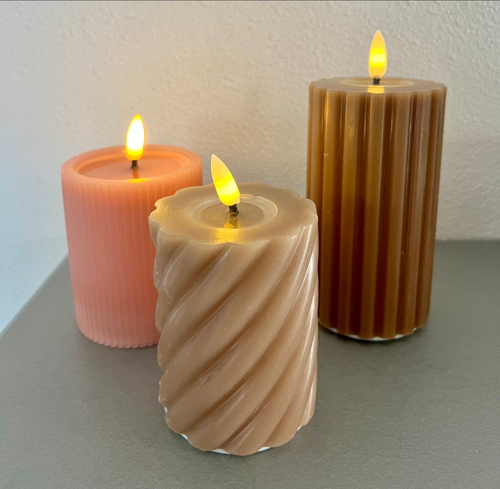 LED Kaarsen Set, Overige materialen, Bruin, Ophalen of Verzenden, Zo goed als nieuw