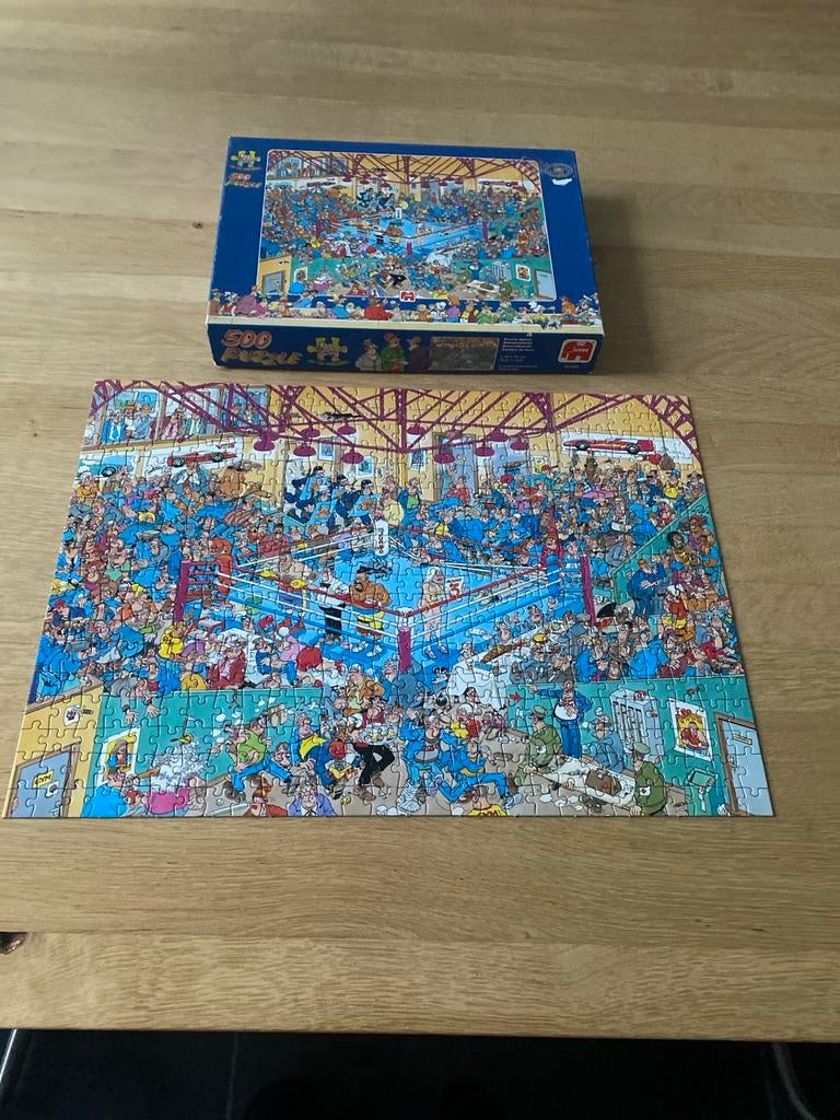 Jan van Haasteren Puzzel - Boksring - 500 stukjes, Ophalen of Verzenden, 500 t/m 1500 stukjes, Legpuzzel