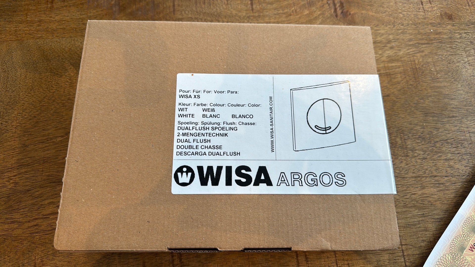Wisa xs Argos DF witte drukplaat voor toilet, Ophalen of Verzenden, Nieuw, Toilet