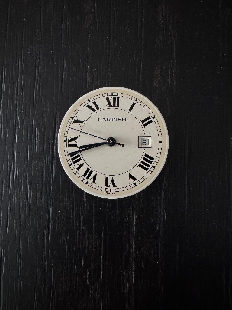 Cartier uurwerk met wijzerplaat en kroon, Overige merken, Staal, Polshorloge, Overige materialen