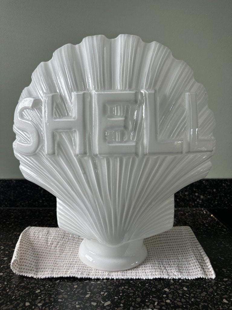 Mooie SHELL globe voor een benzine pomp. Benzinepomp globe., Ophalen of Verzenden, Gebruikt, Gebruiksvoorwerp