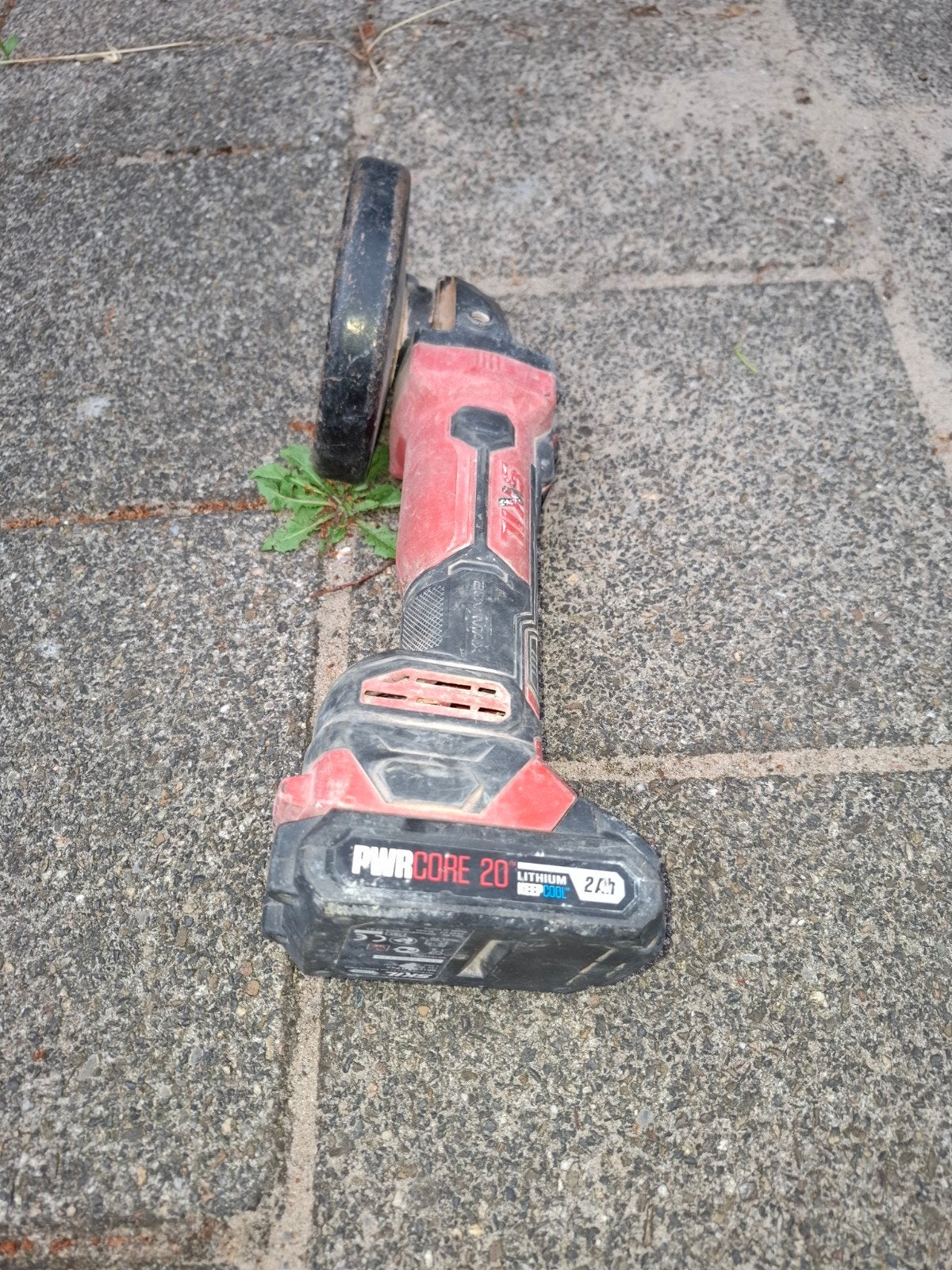 SKIL PWRCORE 20V Accu Haakse Slijper - Gebruikt, Ophalen of Verzenden, Gebruikt, Minder dan 600 watt, Overige typen