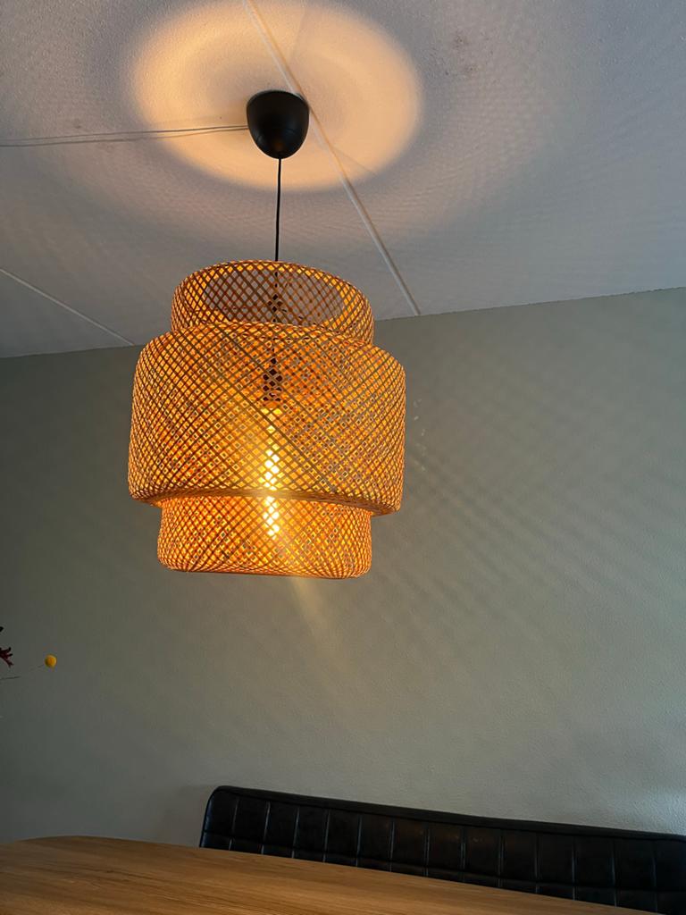 Ikea Sinnerlig hanglamp 50 cm, Huis en Inrichting, Ophalen, Zo goed als nieuw, Hout, 50 tot 75 cm
