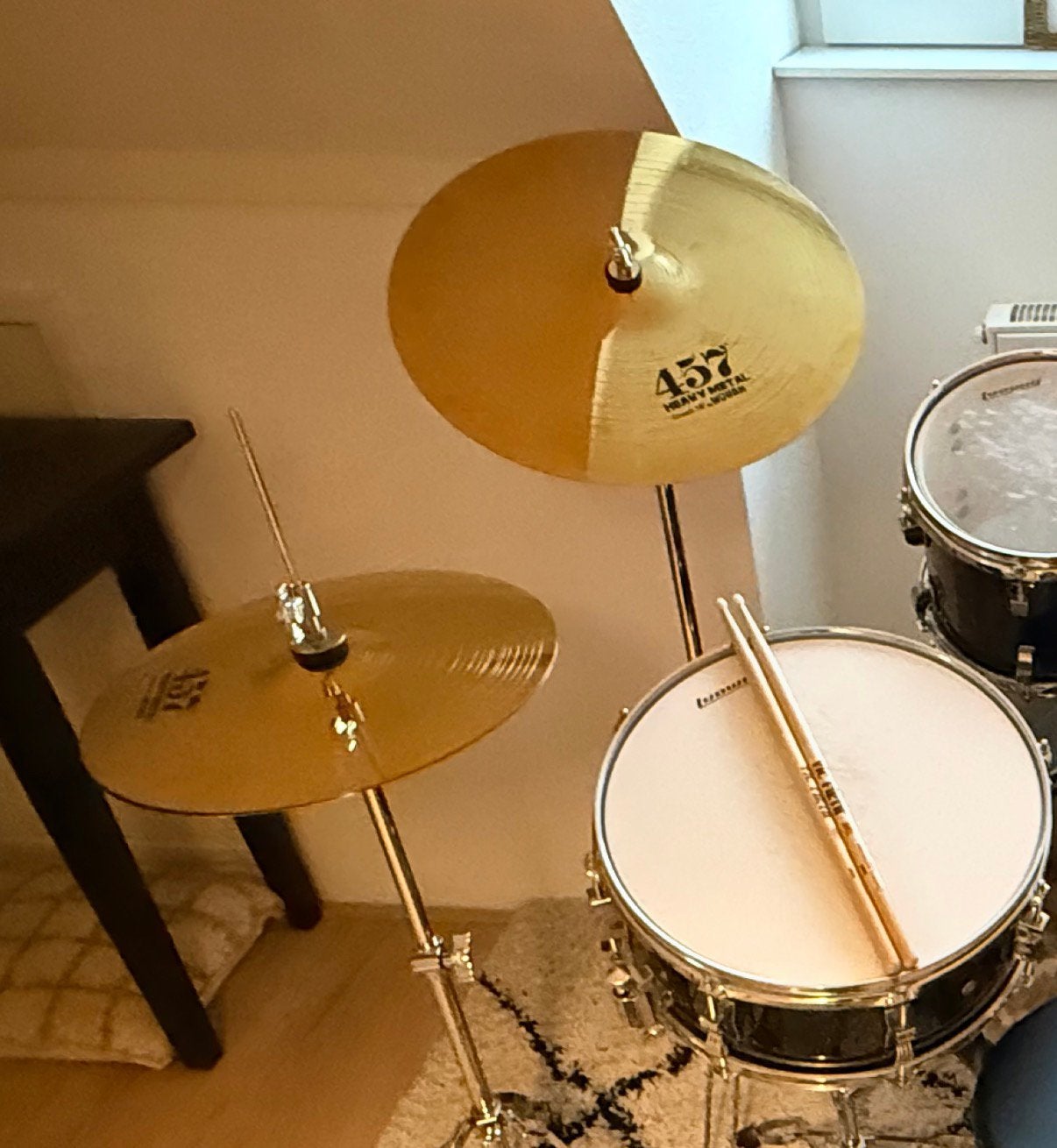 Wuhan 457 16” crash cymbal en 14” hi hat, Muziek en Instrumenten, Drumstellen en Slagwerk, Ophalen of Verzenden, Zo goed als nieuw