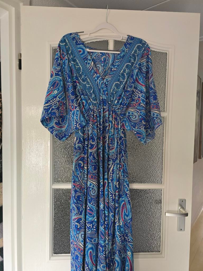 Nieuwe jurk Ibiza style 40 42 44 blauw lichtblauw fuchsia, Kleding | Dames, Blauw, Maat 42/44 (L), Nieuw, Ophalen of Verzenden