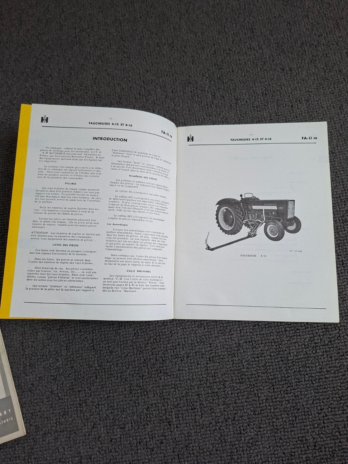 McCormick International FA-11 FR Catalogus Onderdelen, Ophalen of Verzenden, Gelezen, Overige merken, International Harvester France