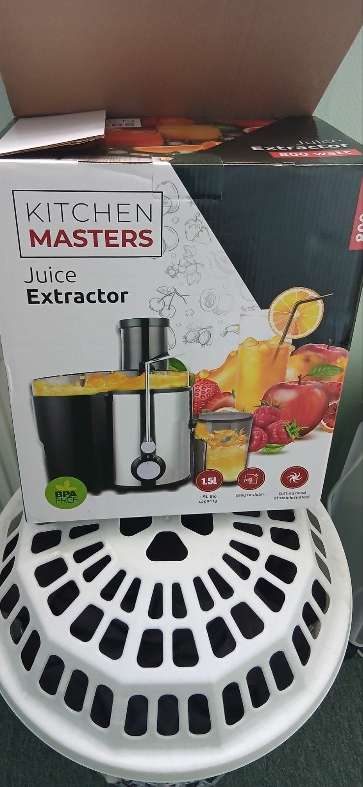Kitchen Masters Juice Extractor - Zo goed als nieuw, Ophalen of Verzenden, Zo goed als nieuw, Elektrisch, Sapcentrifuge