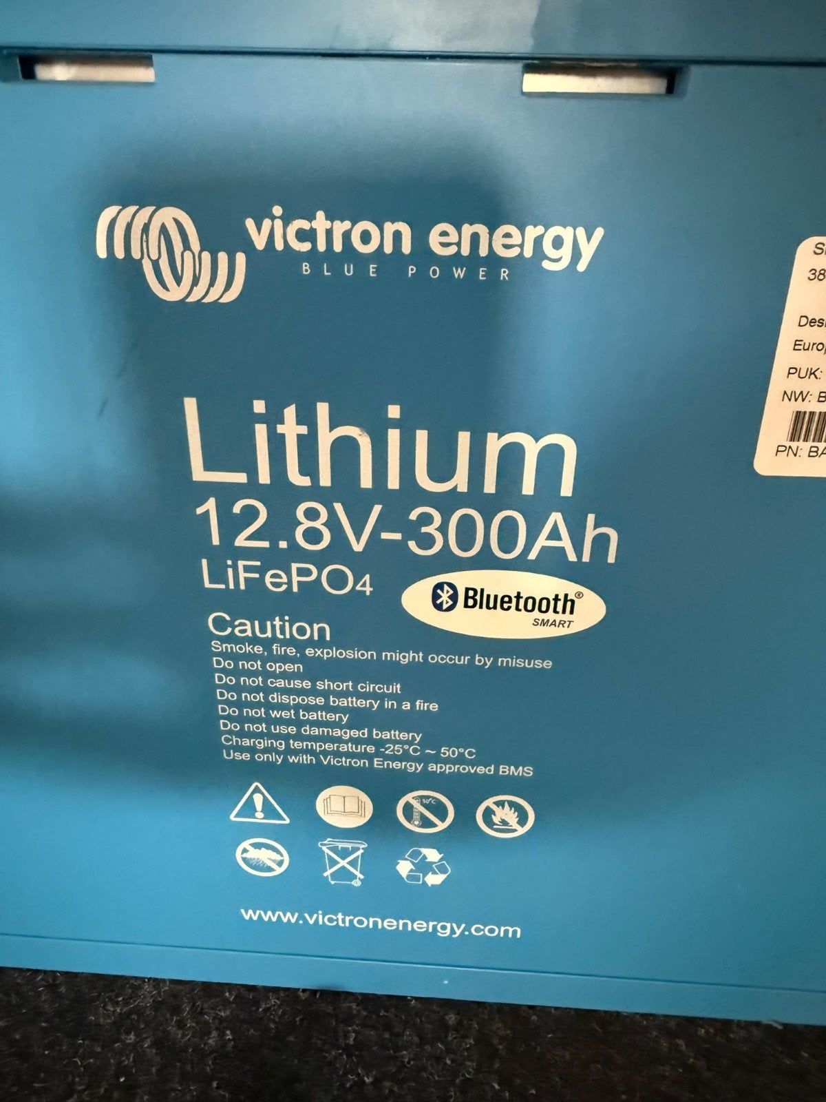 Victron Energy Lithium 12.8V-300Ah Smart LiFePO4 Accu, Gebruikt, Overige automerken