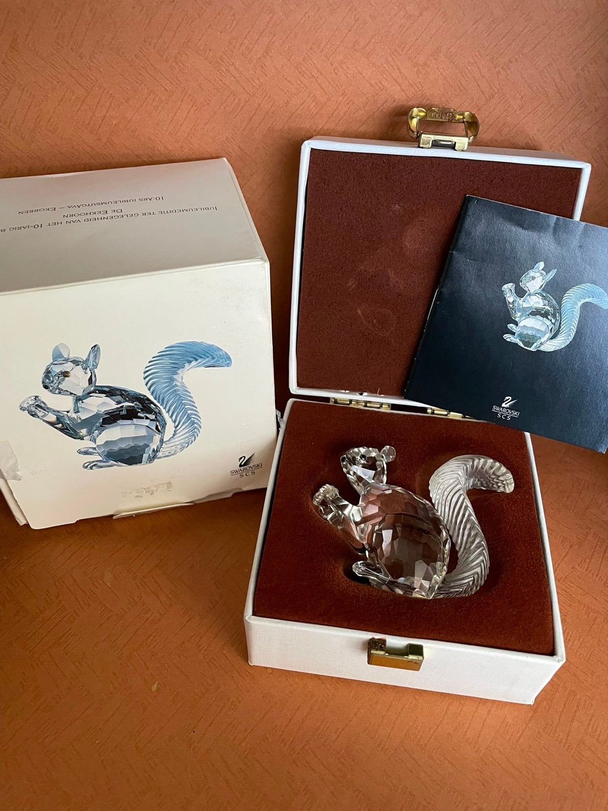 Swarovski Jubileum Eekhoorn - Kristallen Figuur, Ophalen of Verzenden, Zo goed als nieuw, Figuurtje