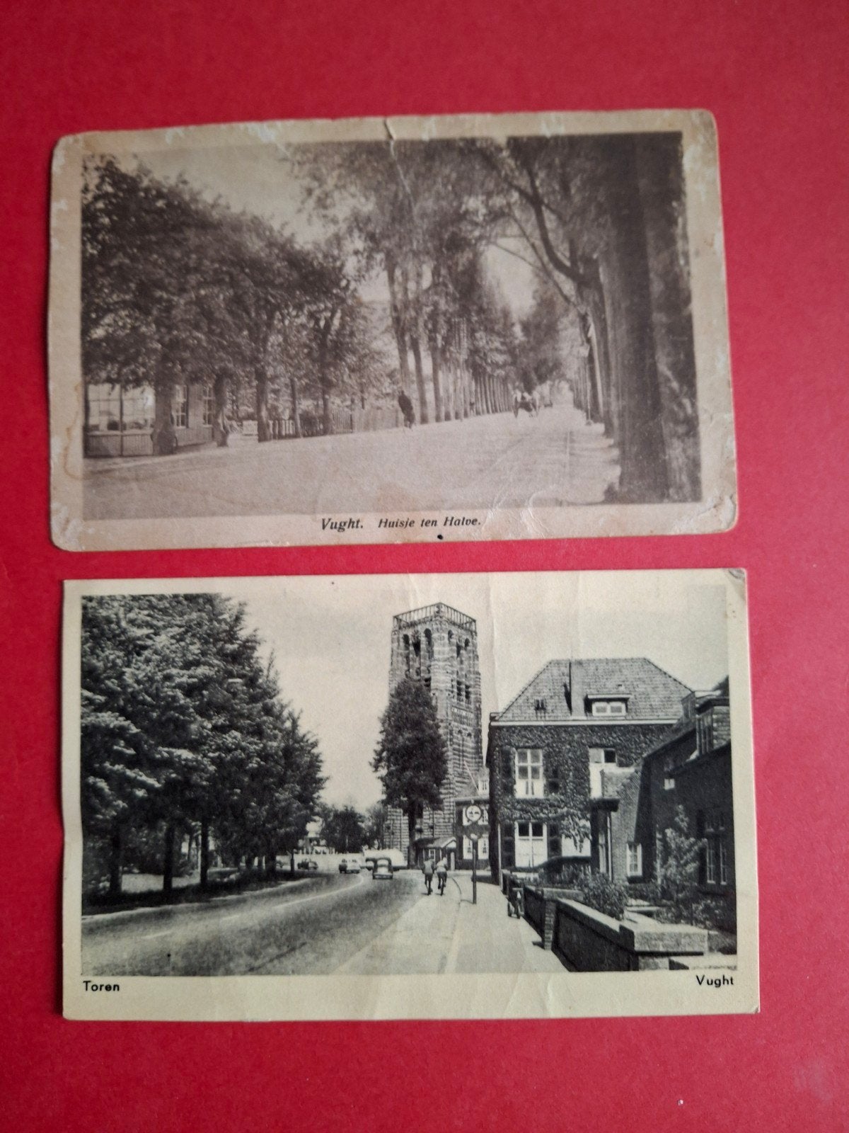 2 Ansichtkaarten Vught - Huisje ten Halve en Toren, Ophalen of Verzenden, Voor 1920, Noord-Brabant