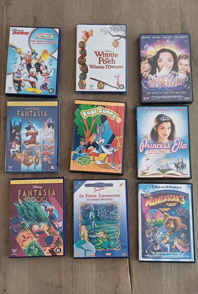 9 stuks dvd's, voor kinderen of verzamelaars, Cd's en Dvd's, Alle leeftijden, Overige genres, Ophalen of Verzenden, Zo goed als nieuw