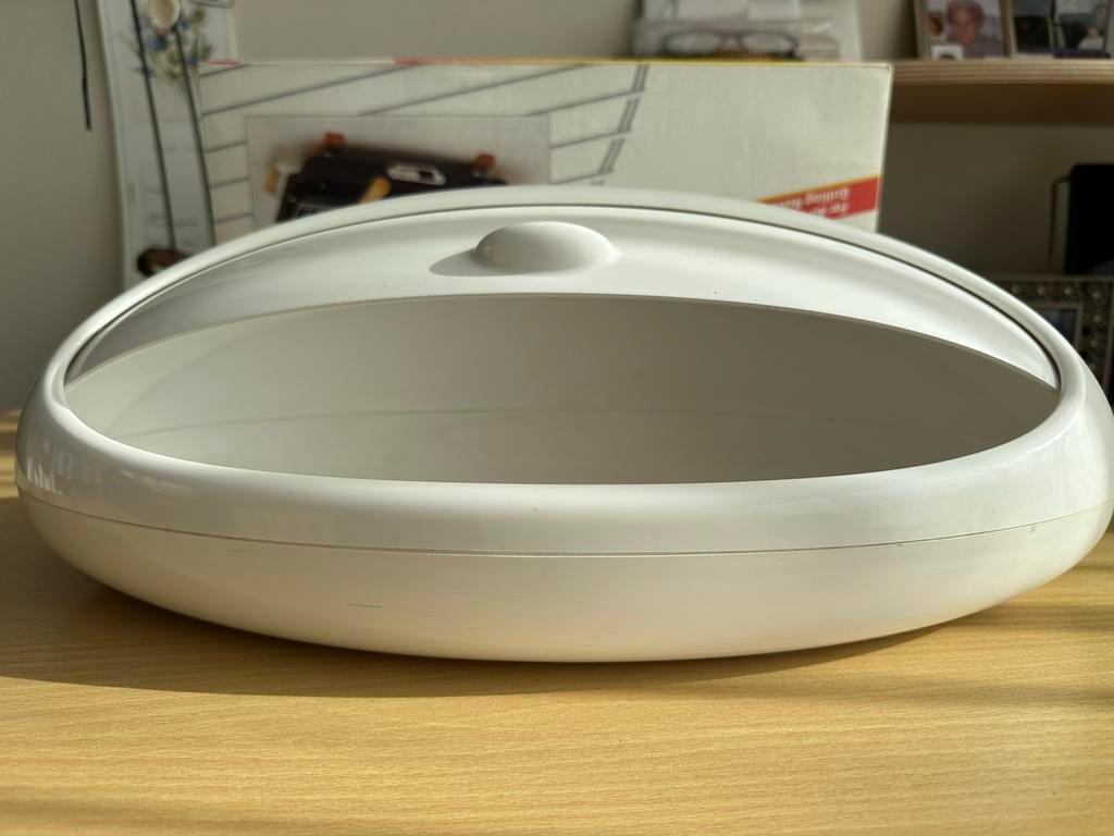 Witte Broodtrommel met Transparante Deksel, Ophalen