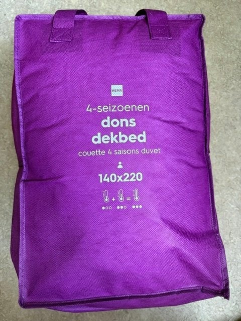dekbed dons 140 x 220 - 4 seizoenen, Eenpersoons, Wit, Ophalen of Verzenden, HEMA