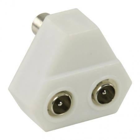 Coax TV splitter. Retourgeschikt: Nee. Ingang: IEC female., Ophalen of Verzenden, Zo goed als nieuw, Minder dan 2 meter, Coaxiale kabel