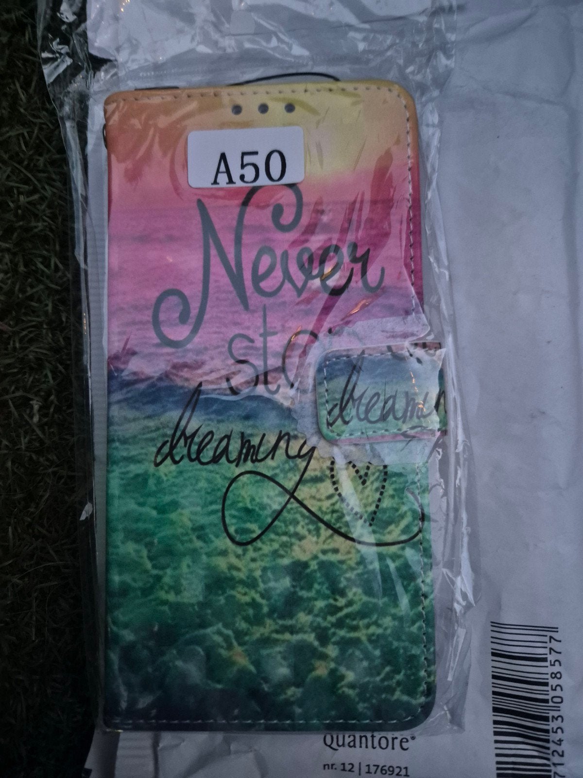 Samsung A50 Hoesje Flipcase - Never Stop Dreaming, Ophalen of Verzenden