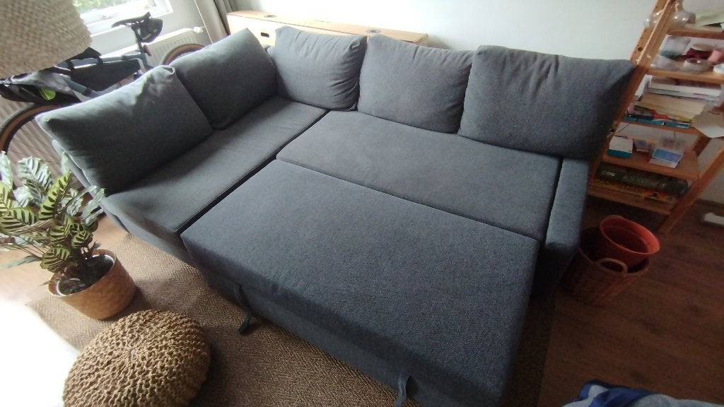 slaapbank IKEA FRIHETEN, Ophalen, Zo goed als nieuw, Twijfelaar, Grijs