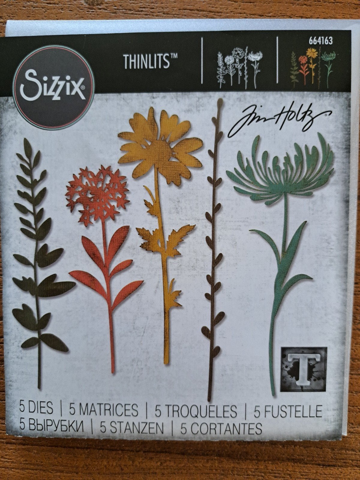 TIM HOLTZ SIZZIX THINLITS SNIJMAL DUES 664Q63 WILDE BLOEMEN, Ophalen of Verzenden, Zo goed als nieuw, Overige thema's, Pons of Mal