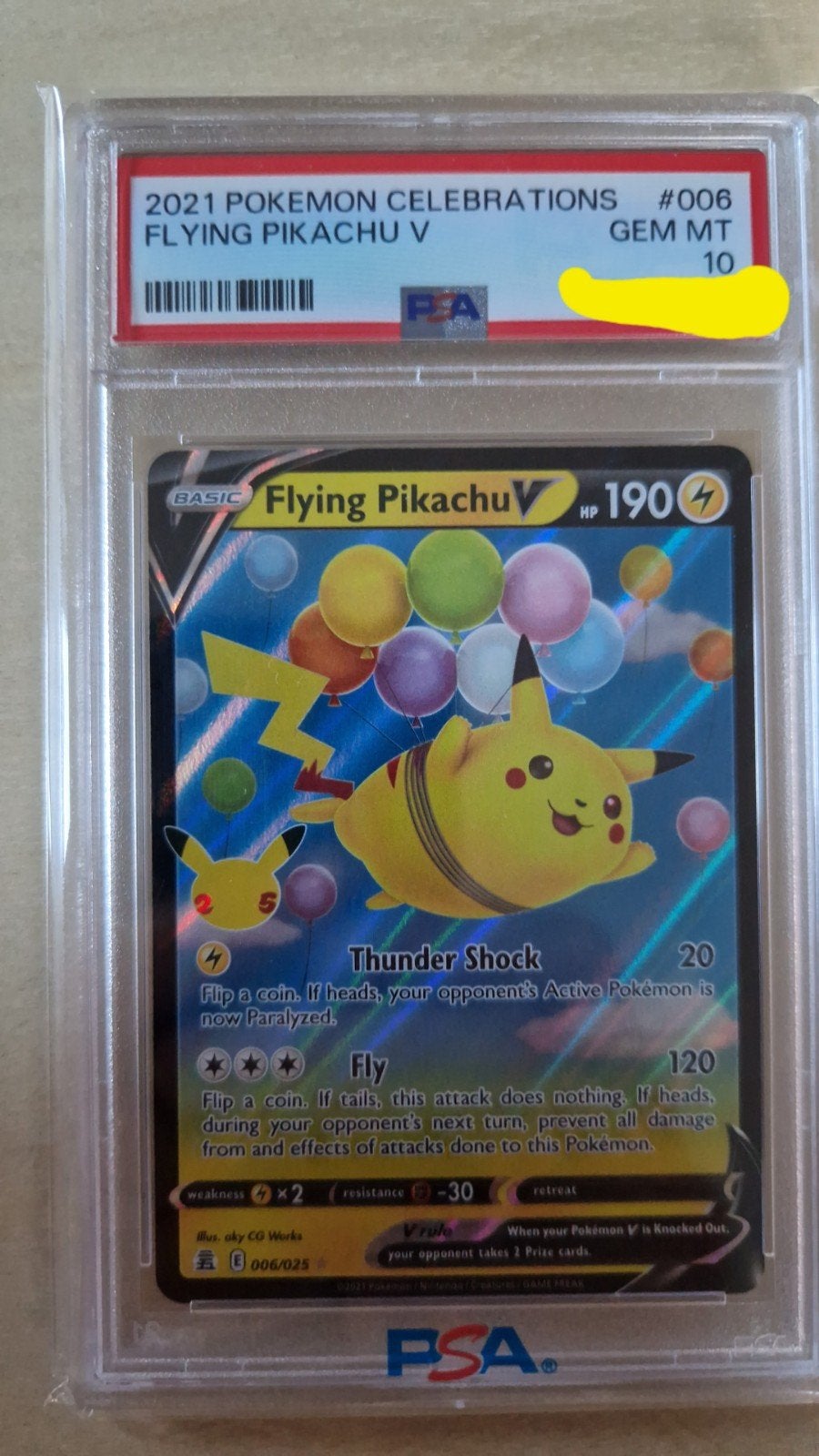 PSA10!!! Flying Pikachu V PSA10 Celebrations, Ophalen of Verzenden, Nieuw