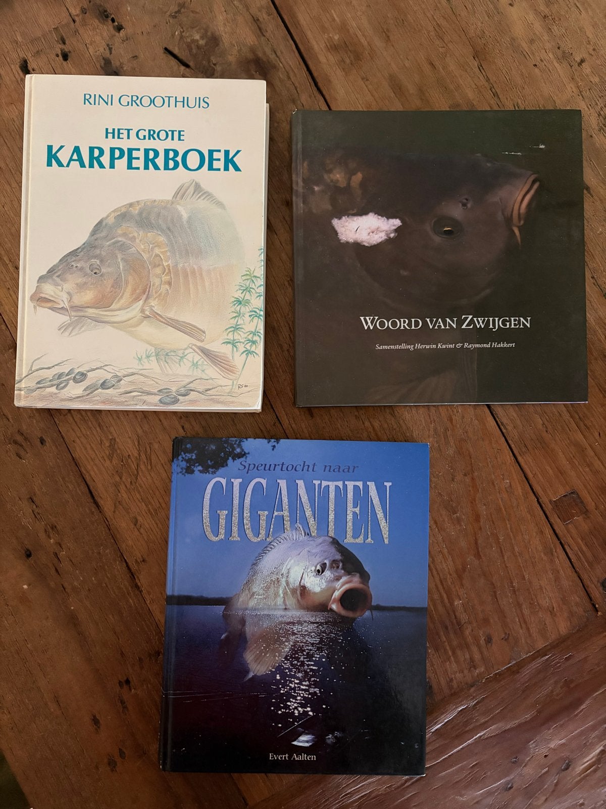 3 karpervisboeken: Het Grote Karperboek, Woord van Zwijgen,, Ophalen of Verzenden, Gelezen