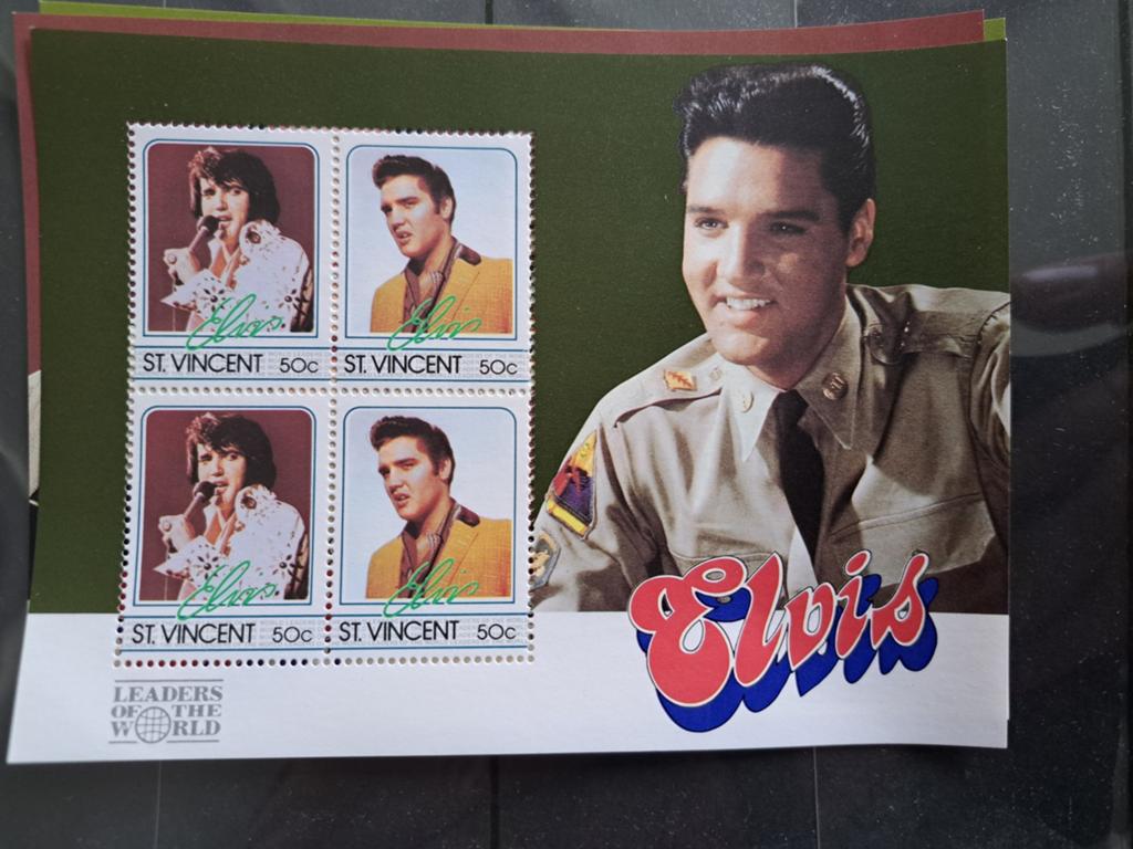 3 velletjes postzegels Elvis Presley postfris St.Vincent, Verzenden, Postfris, Overige thema's