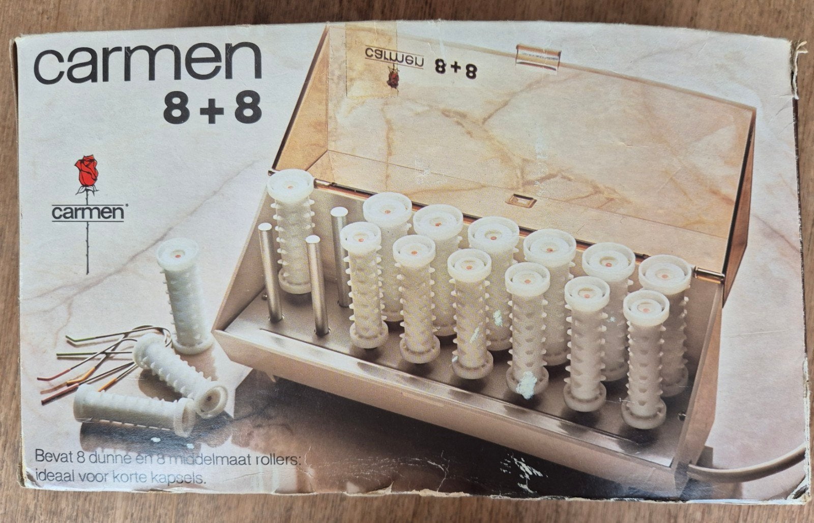 Carmen 8+8 krulset met 16 rollers en clips, Ophalen of Verzenden, Gebruikt