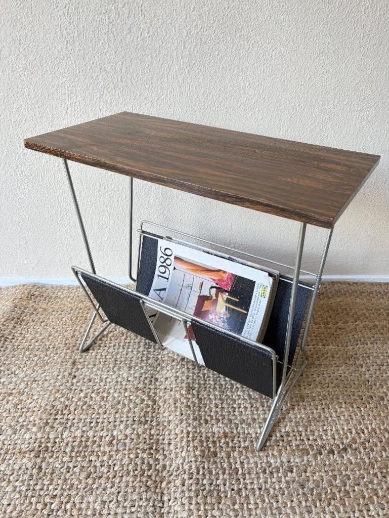 Space Age Lectuurbak Tafel - Bijzettafel - Tijdschriftenrek, Lectuurbak, Ophalen, Gebruikt