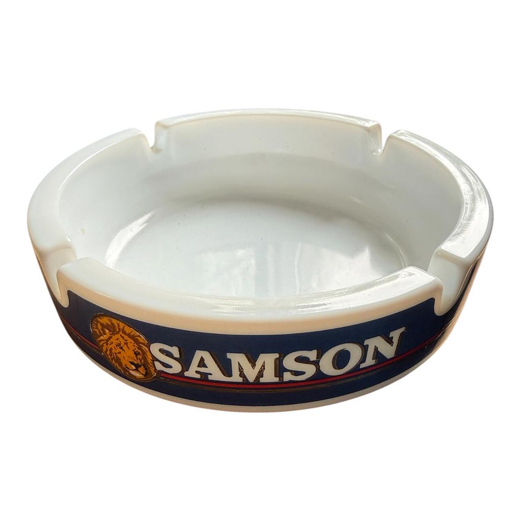 Samson Shag Asbak - Wit met Blauw Logo, Verzamelen, Overige Verzamelen, Gebruikt, Ophalen of Verzenden
