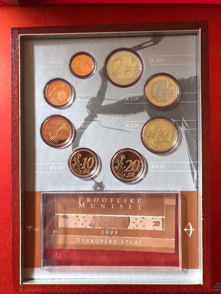 muntset Nederland 1999, Verzenden, Koningin Beatrix, Euro's, Setje