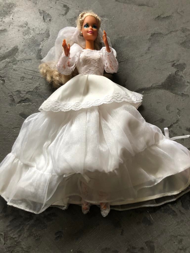 Barbie bruid mattel 1966  90 er jaren bruids japon, Verzamelen, Poppen, Ophalen of Verzenden, Zo goed als nieuw, Fashion Doll