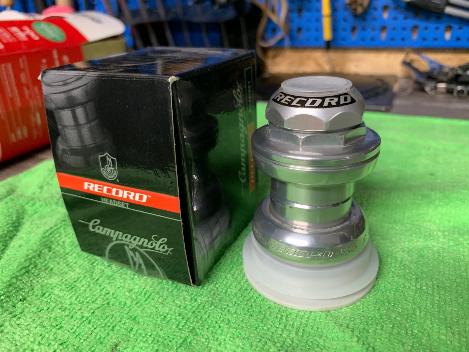 Campagnolo Record 1 inch threaded balhoofdsteln, Fietsen en Brommers, Fietsonderdelen, Gebruikt, Stuur, Campagnolo, Ophalen of Verzenden