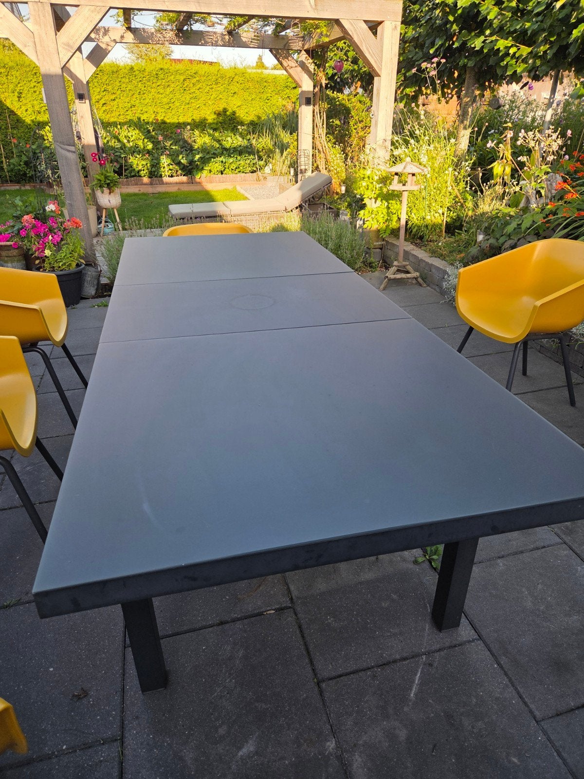 tuintafel (uitschuifbaar), Tuin en Terras, Ophalen, Zo goed als nieuw, Rechthoekig
