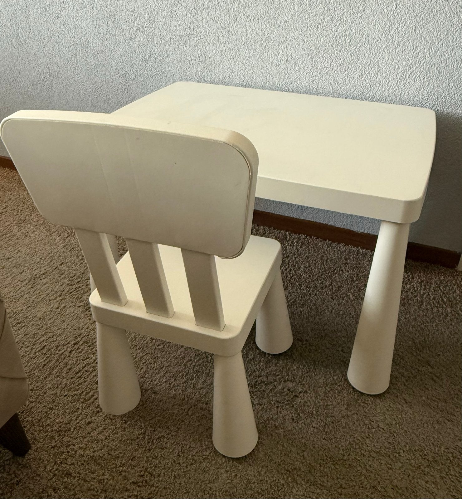 IKEA Mammut kindertafel en stoel set, Ophalen of Verzenden, Gebruikt, Tafel(s) en Stoel(en)