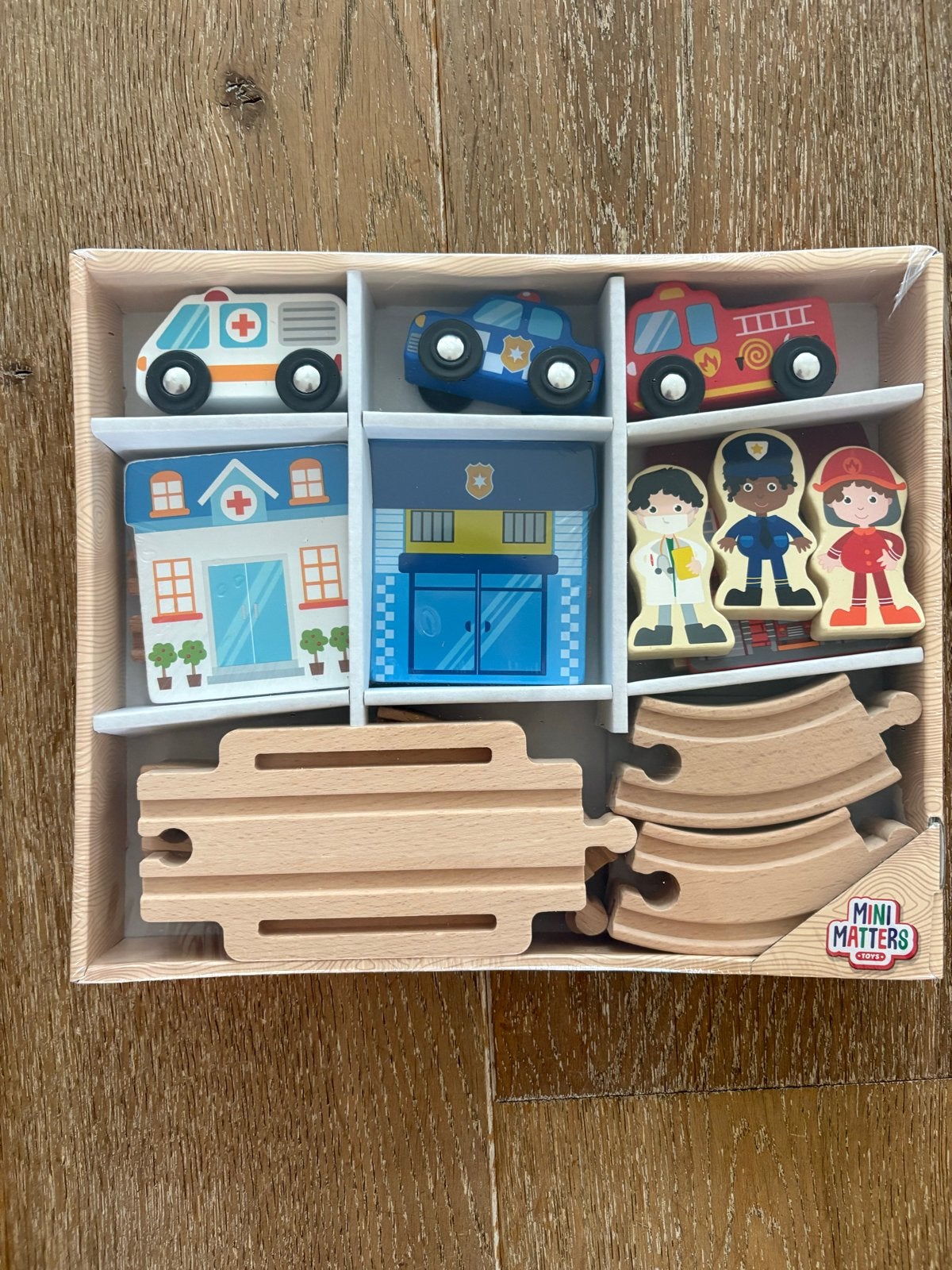 Mini Matters Houten Speelset: Politie, Brandweer & Ambulance, Kinderen en Baby's, Ophalen, Zo goed als nieuw, Overige typen